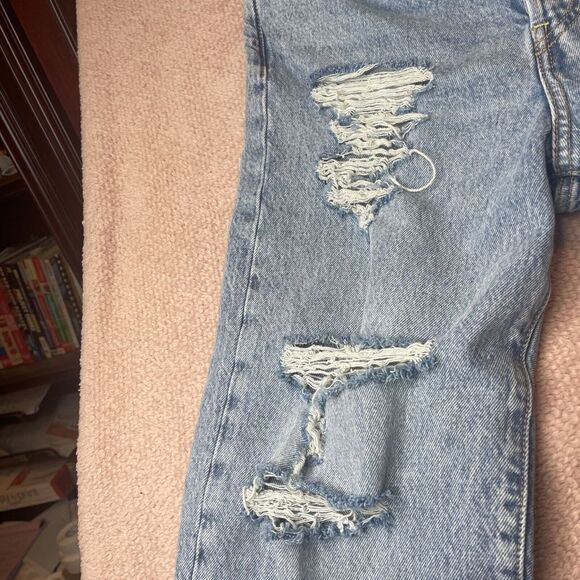 Levis Ribcage Womens Blue Medium Wash‎ Straight Leg Ankle Jeans Size 29 - Picture 4 of 13